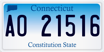 CT license plate AO21516