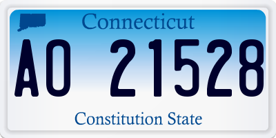 CT license plate AO21528