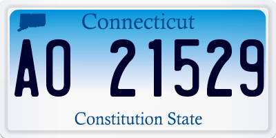 CT license plate AO21529