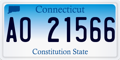 CT license plate AO21566