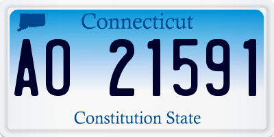 CT license plate AO21591