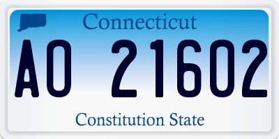 CT license plate AO21602
