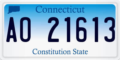 CT license plate AO21613