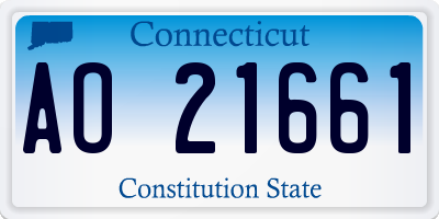CT license plate AO21661