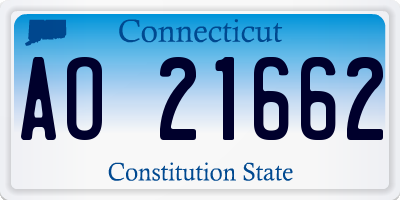 CT license plate AO21662