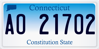 CT license plate AO21702