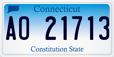 CT license plate AO21713