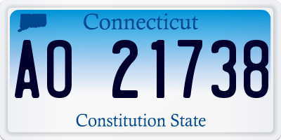 CT license plate AO21738