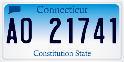 CT license plate AO21741