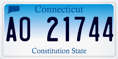 CT license plate AO21744