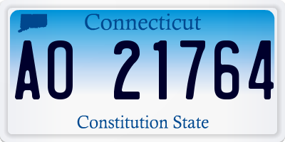 CT license plate AO21764
