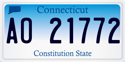 CT license plate AO21772