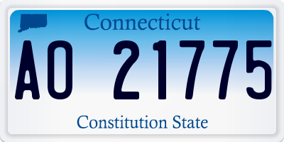 CT license plate AO21775