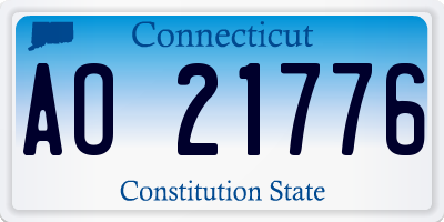 CT license plate AO21776