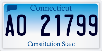 CT license plate AO21799