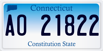 CT license plate AO21822