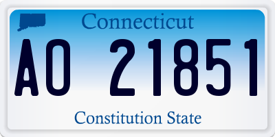 CT license plate AO21851