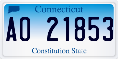 CT license plate AO21853