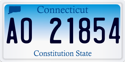CT license plate AO21854