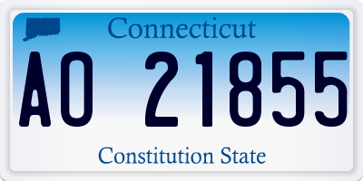CT license plate AO21855
