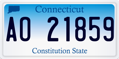 CT license plate AO21859