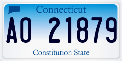 CT license plate AO21879