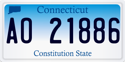 CT license plate AO21886