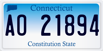 CT license plate AO21894