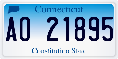 CT license plate AO21895