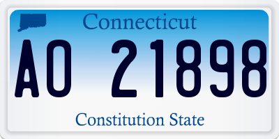 CT license plate AO21898