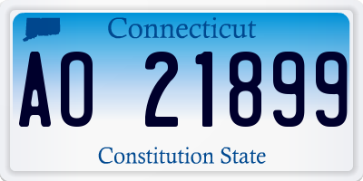 CT license plate AO21899