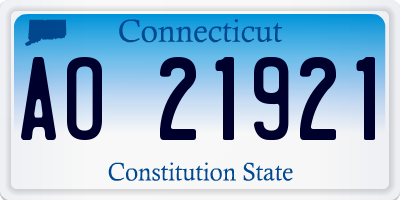 CT license plate AO21921