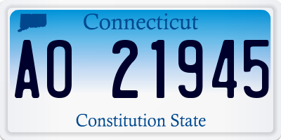 CT license plate AO21945