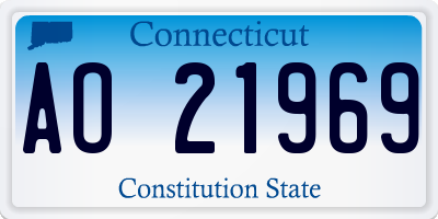 CT license plate AO21969