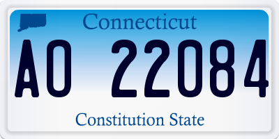 CT license plate AO22084