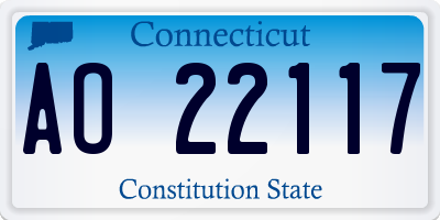 CT license plate AO22117