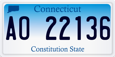 CT license plate AO22136