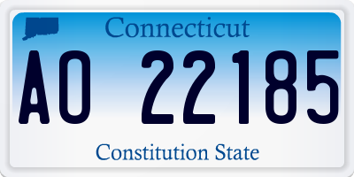 CT license plate AO22185