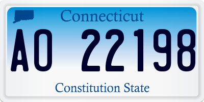 CT license plate AO22198