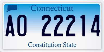 CT license plate AO22214
