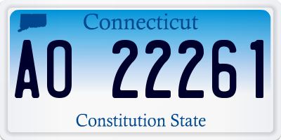 CT license plate AO22261