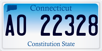 CT license plate AO22328