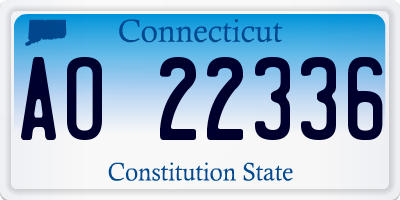 CT license plate AO22336