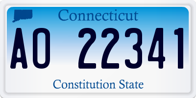 CT license plate AO22341