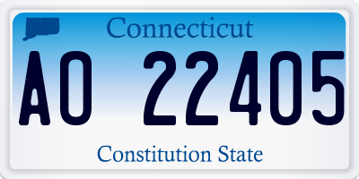 CT license plate AO22405