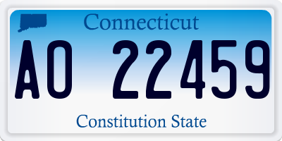 CT license plate AO22459