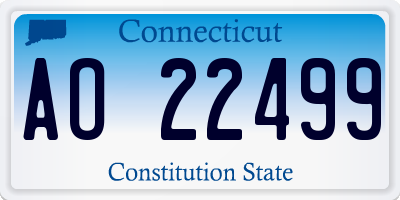 CT license plate AO22499
