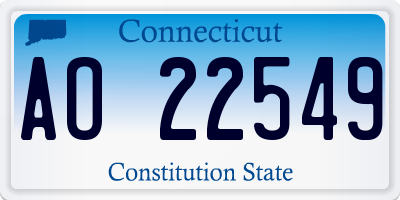CT license plate AO22549