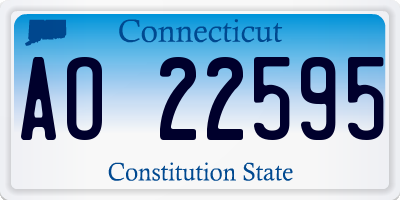 CT license plate AO22595