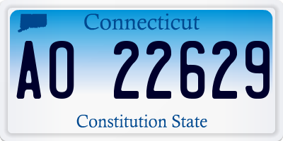 CT license plate AO22629